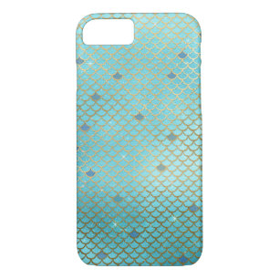 Funda Para iPhone 8/7 La sirena verde verde azulada escala el modelo