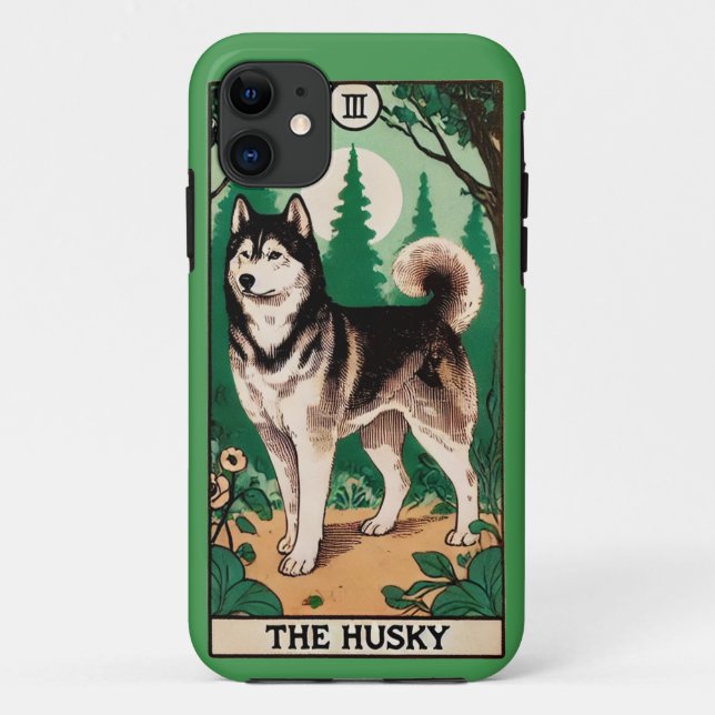 Funda De Case-Mate Para iPhone La tarjeta Husky Tarot (Reverso)
