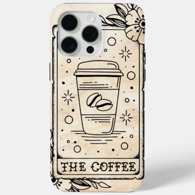 Funda De Case-Mate Para iPhone La tarjeta Tarot para el café (Reverso )