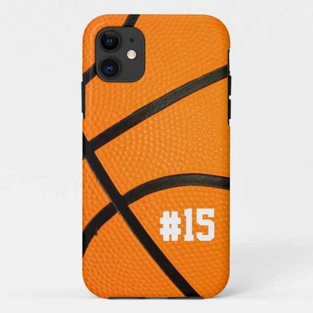 Funda De Case-Mate Para iPhone La textura del baloncesto personalizó # el caso (Reverso)