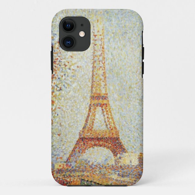 Funda De Case-Mate Para iPhone La torre Eiffel de Jorte Seurat (Reverso)
