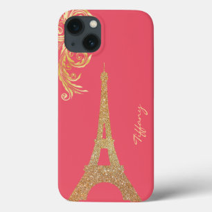 Funda Para iPhone 13 La torre Eiffel de oro Samsung de encargo observa