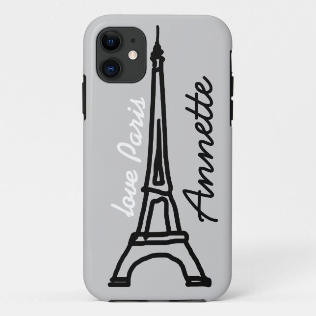 Funda De Case-Mate Para iPhone La Torre Eiffel personalizada (Reverso)