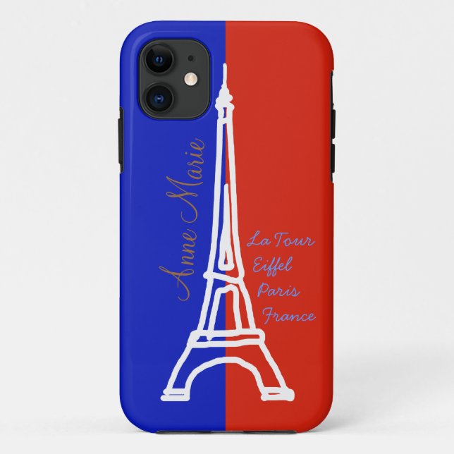 Funda De Case-Mate Para iPhone la tour Eiffel París personalizado (Reverso)