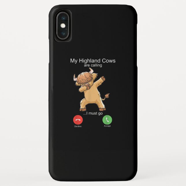 Funda De Case-Mate Para iPhone La vaca Highland escocesa llama (Reverso)