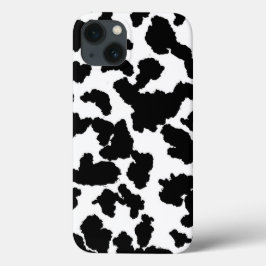 Funda Para iPhone 13 La vaca negra y blanca oculta la harina