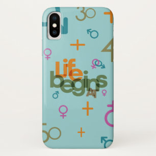 Funda Para iPhone X La vida comienza en (Personaliza)