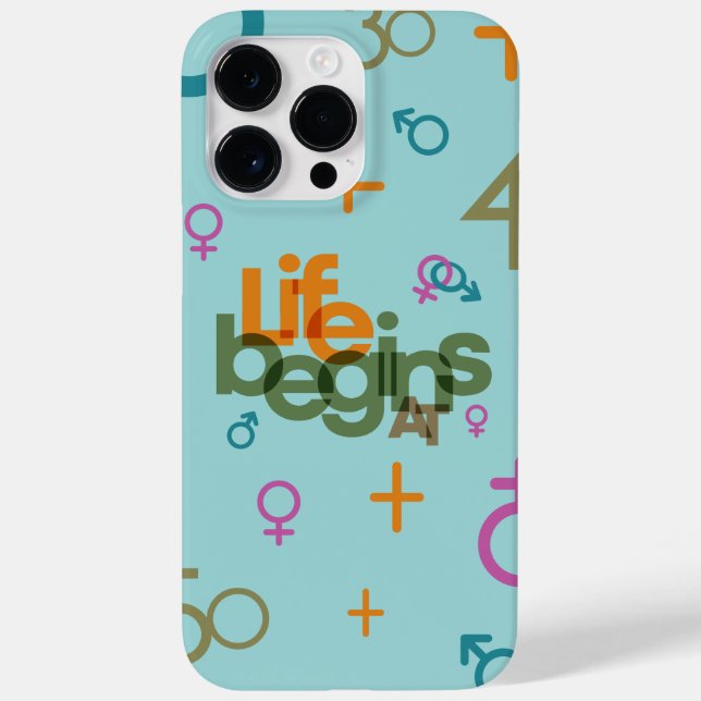 Funda De Case-Mate Para iPhone La vida comienza en (Personaliza) | (Reverso)
