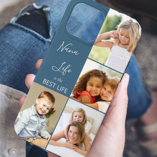 Funda Para iPhone 13 Pro Max La vida de Nana es la mejor vida 4 Collage de foto