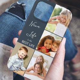 Funda Para iPhone 13 Pro Max La vida de Nana es la mejor vida 4 Collage de foto