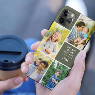 Funda Para iPhone 11 Pro Max La vida de papá es lo mejor del Monograma de la Vi