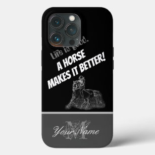 Funda Para iPhone 13 Pro La vida es buena. ¡Un caballo lo hace mejor!