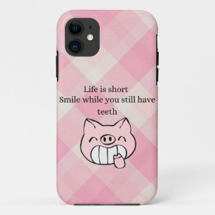 Funda Para iPhone 11 La vida es corta, sonríe mientras todavía tienes d