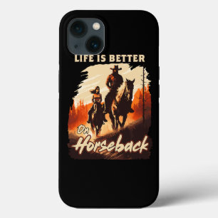 Funda Para iPhone 13 La Vida Es Mejor A Caballo Ecuestre