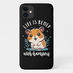 Funda Para iPhone 11 La vida es mejor con hámsters