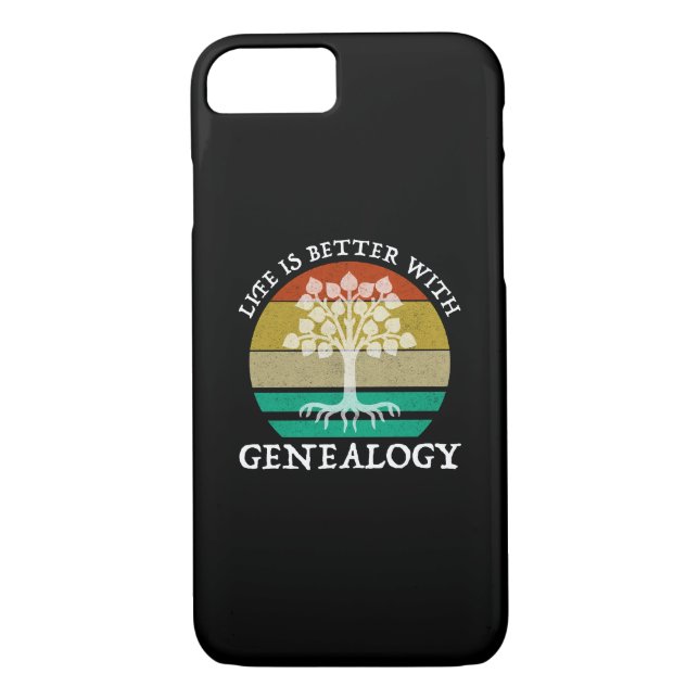 Funda De Case-Mate Para iPhone La Vida Es Mejor Con La Genealogía (Reverso)