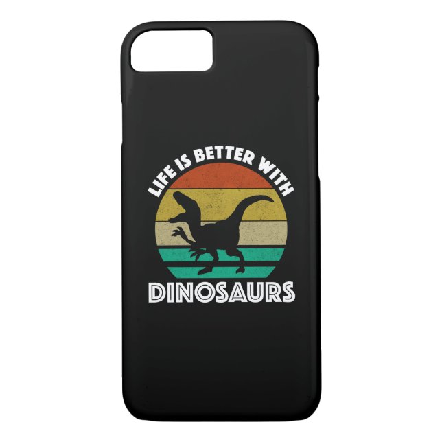 Funda De Case-Mate Para iPhone La Vida Es Mejor Con Los Dinosaurios (Reverso)