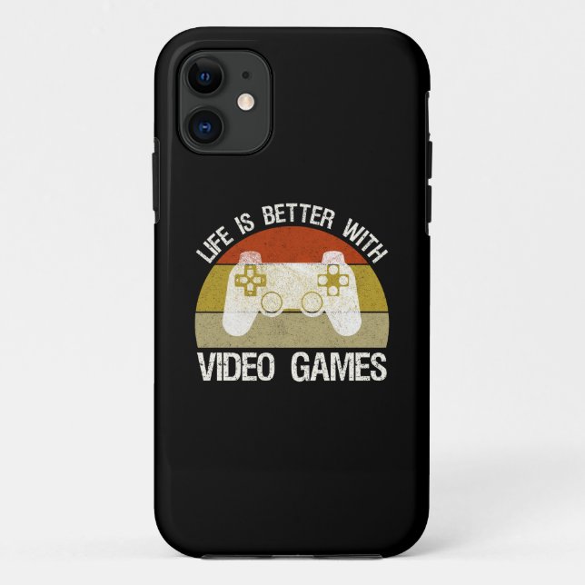 Funda De Case-Mate Para iPhone La vida es mejor con los videojuegos (Reverso)