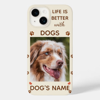 Funda Para iPhone 14 De Case-Mate La vida es mejor con perros - estuche para teléfon