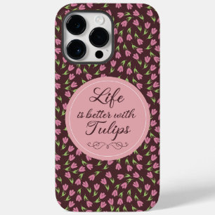 Funda Para iPhone 14 Pro Max De Case-Mate La vida es mejor con Tulips - Patrones