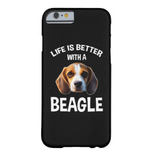 Funda Barely There Para iPhone 6 La Vida Es Mejor Con Un Beagle