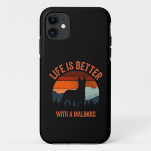 Funda Para iPhone 11 La Vida Es Mejor Con Un Malestar Retro De Malinois