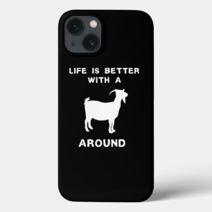 Funda Para iPhone 13 La Vida Es Mejor Con Una Impresión De Cabra Para E
