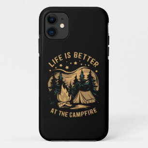 Funda Para iPhone 11 La vida es mejor en el campamento de campamento de