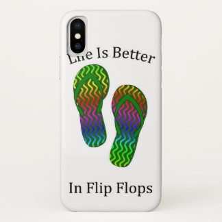Funda Para iPhone X La Vida Es Mejor En Flip Flops