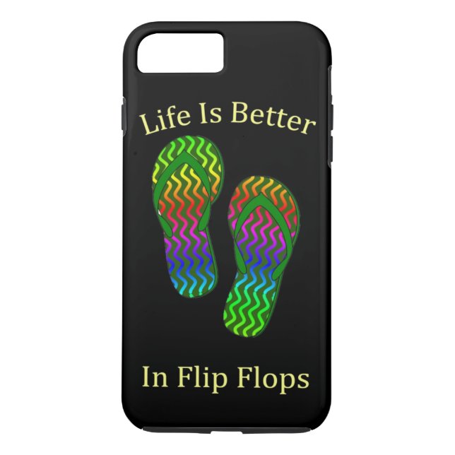 Funda De Case-Mate Para iPhone La vida es mejor en Flip Flops (Reverso)