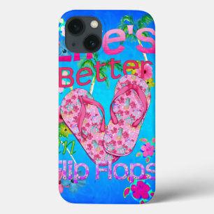 Funda Para iPhone 13 La vida es mejor en flips-flopes