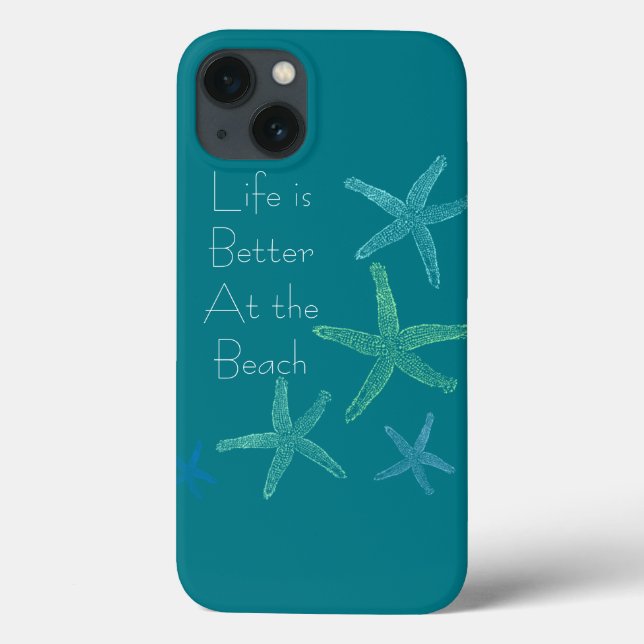 Funda De Case-Mate Para iPhone La vida es mejor en la playa (Reverso)