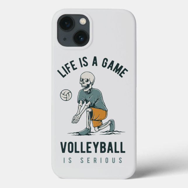 Funda De Case-Mate Para iPhone La vida es un voleibol de juegos serio (Reverso)