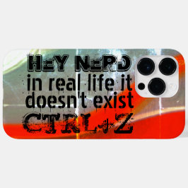 Funda Para iPhone 14 Pro Max De Case-Mate La vida real no hay deshacer, versión nerd - rojo.