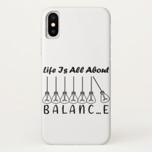 Funda Para iPhone X La vida se trata de inspiración de equilibrio y mo