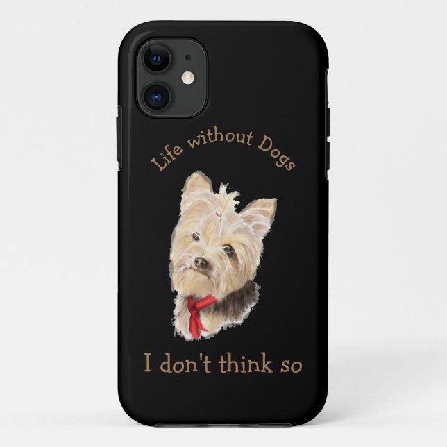 Funda De Case-Mate Para iPhone La vida sin perros Personalizado de citas divertid (Reverso)