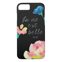 La vie est belle, elegante, simple, monograma