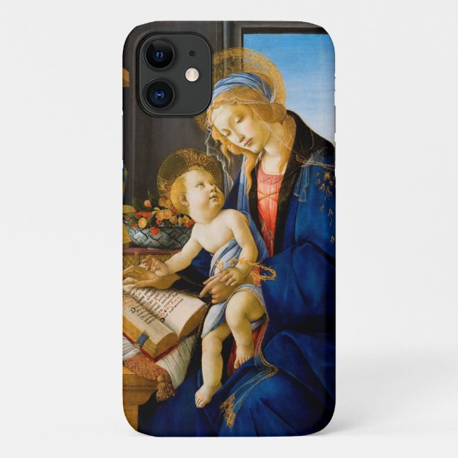 Funda De Case-Mate Para iPhone La Virgen y el Niño, Sandro Botticelli (Reverso)