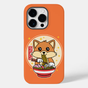 Funda Para iPhone 14 Pro De Case-Mate La zorra linda comiendo Ramen Kawaii regalo de com