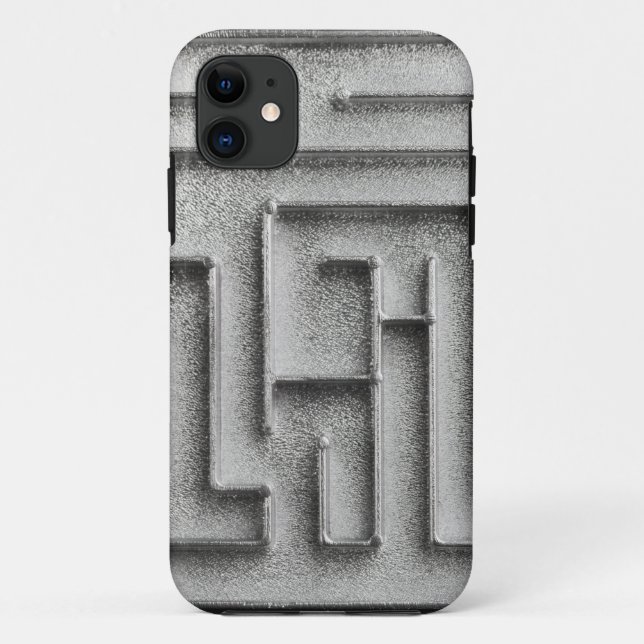 Funda De Case-Mate Para iPhone Laberinto de plata (Reverso)