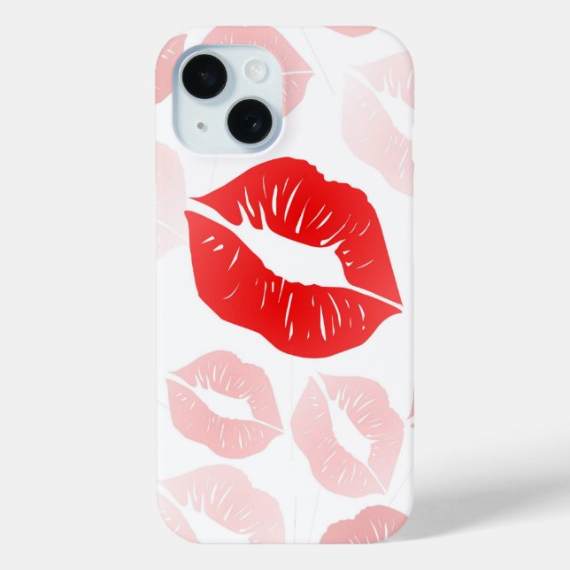 Funda De Case-Mate Para iPhone Labios de lápiz labial (Reverso )