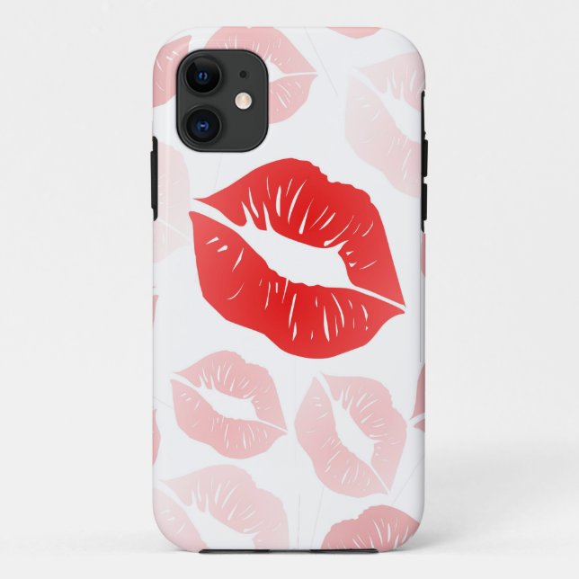Funda De Case-Mate Para iPhone Labios del lápiz labial (Reverso)