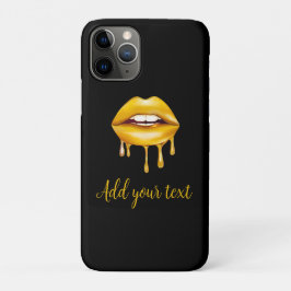 Funda Para iPhone 11 Pro labios dorados con un diseño elegante
