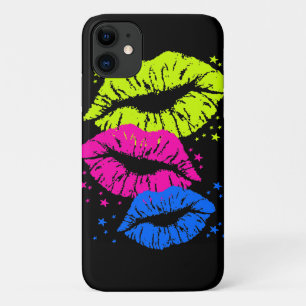 Funda Para iPhone 11 Labios Retro Estrellas Besos 80