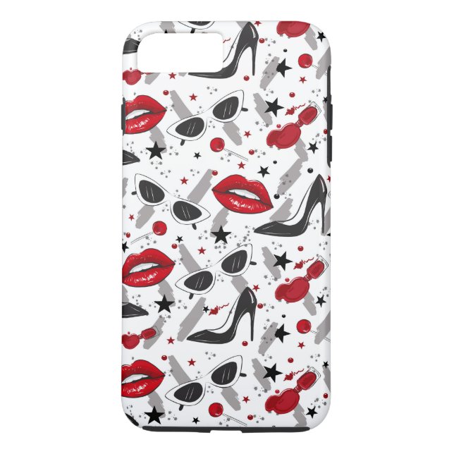 Funda De Case-Mate Para iPhone Labios rojos (Reverso)
