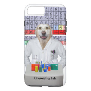 Funda Para iPhone 8 Plus/7 Plus Laboratorio de química/perro divertidos