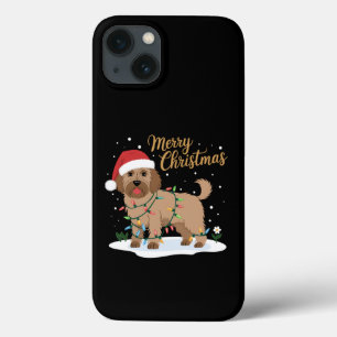 Funda Para iPhone 13 Labradoodle Feliz Navidad Graciosa Navidad Perro a