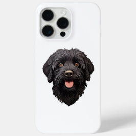 Funda Para iPhone 15 Pro Max Labradoodle Perro Negro