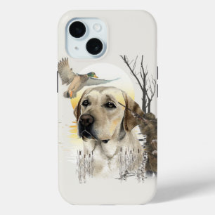 Funda Para iPhone 15 Labrador, caza de pato