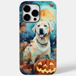 Funda Para iPhone 14 Pro Max De Case-Mate Labrador de Halloween con calabazas espeluznante